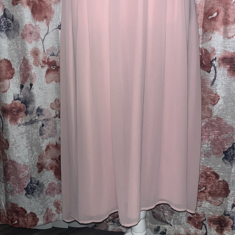 Violets & Roses Pink Sequence Formal Midi Dress - Picture 10 of 12